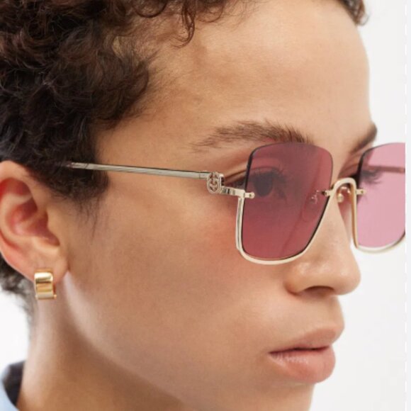NEW GUCCI GG1279S 003 GOLD/PINK WOMEN SUNGLASSES GUCCI - Picture 1 of 14